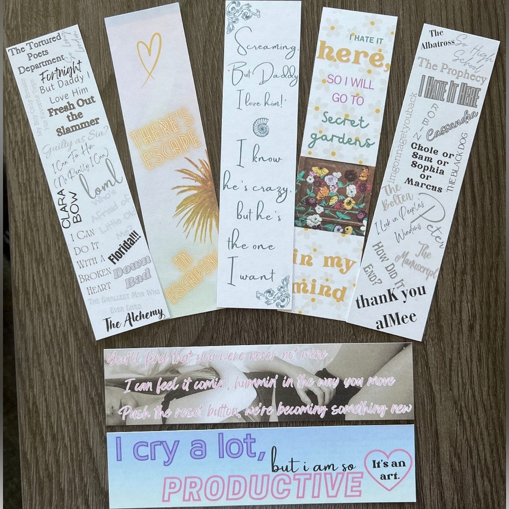 Tortured Poets Department Playlist Bookmark Bundle